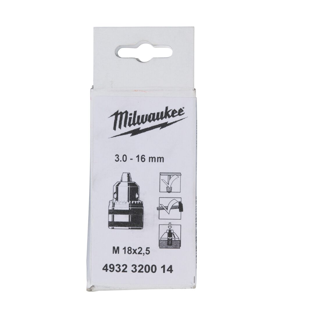 MILWAUKEE Zahnkranzbohrfutter mit Sicherungsschraube M18x2,5 3-16mm