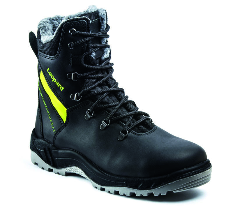 LEOPARD Winterschnürstiefel 01Z482 S3 Gr. 42 W12 schwarz/gelb