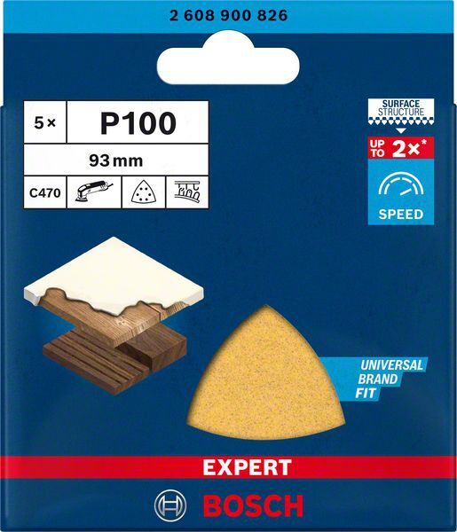 BOSCH Schleifblatt C470 EXPERT 93mm K100 VE 5