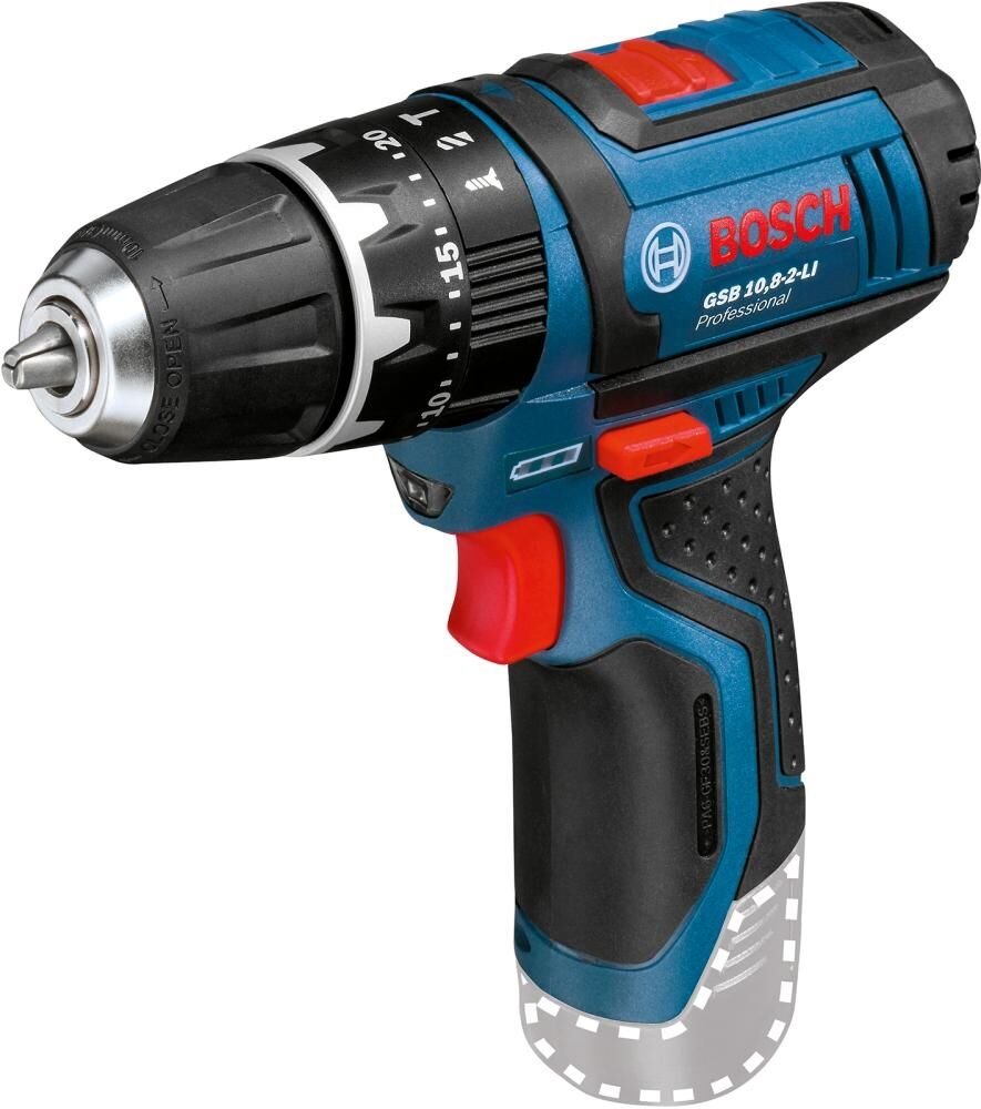 BOSCH Akku-Schlagbohrschrauber GSB 12V-15 ohne Akku & Ladegerät Tasche Clic & Go