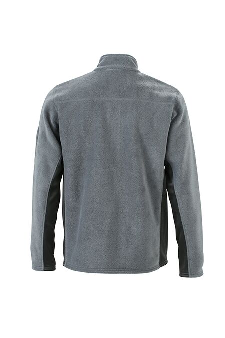JAMES & NICHOLSON JN Mens Workwear Fleece Jacket JN842 100%PES carbon/black Größe 2XL