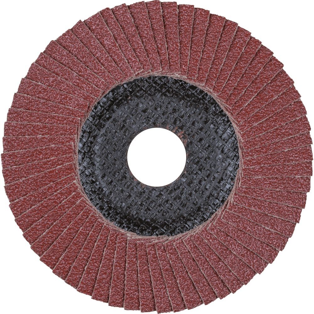 PFERD Fächerschleifscheibe Korund 125x22mm gewölbt K80