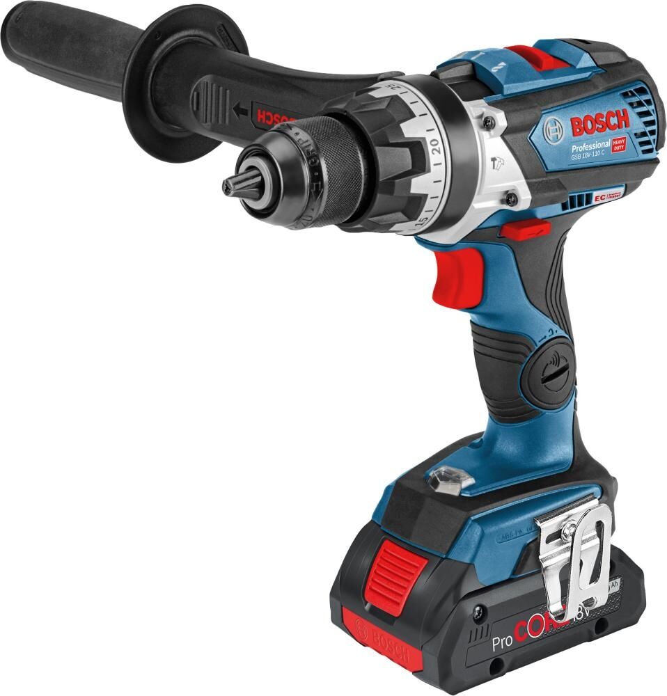 BOSCH Akku-Schlagbohrschrauber GSB 18V-110C 2x4Ah Ladegerät L-BOXX