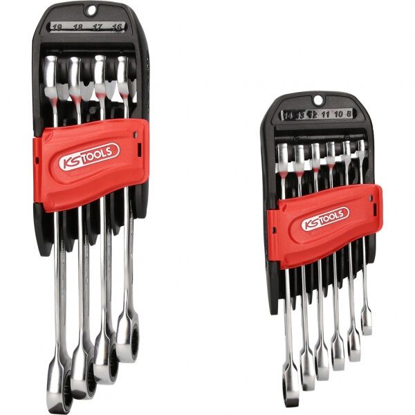 KS TOOLS Ratschenschlüssel Set 8-19mm 10-teilig GEARplus