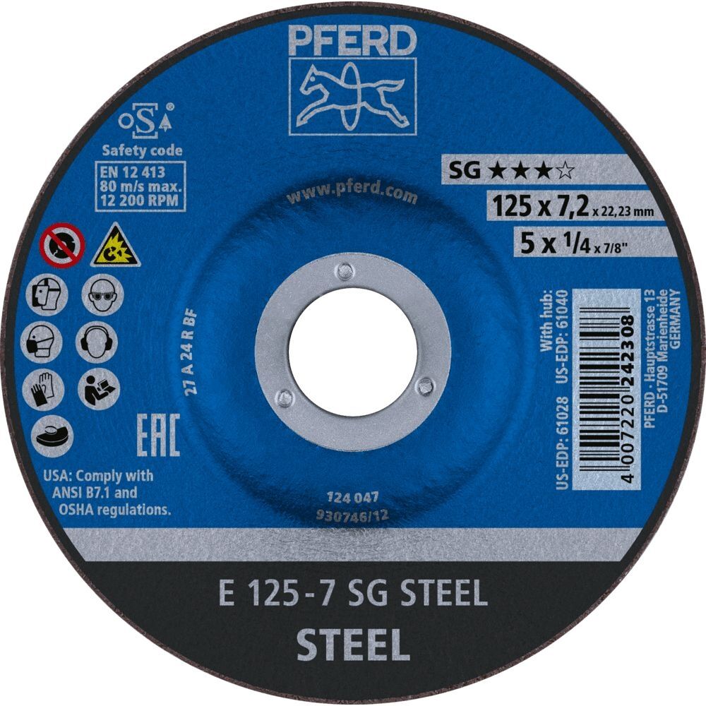 PFERD Schruppscheibe A24RSG 125x7,2mm gekröpft