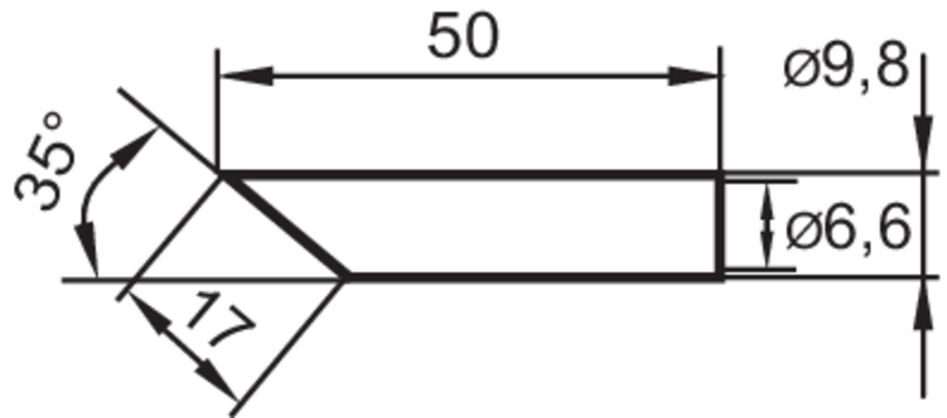 ERSA LOETSPITZE ERSATZ 17mm ANGESCHR. SB