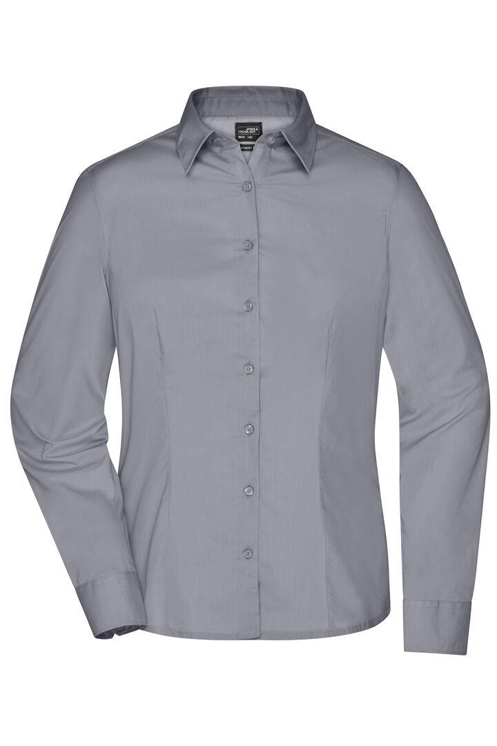 JAMES & NICHOLSON JN Damen Business Shirt JN641 steel Größe M