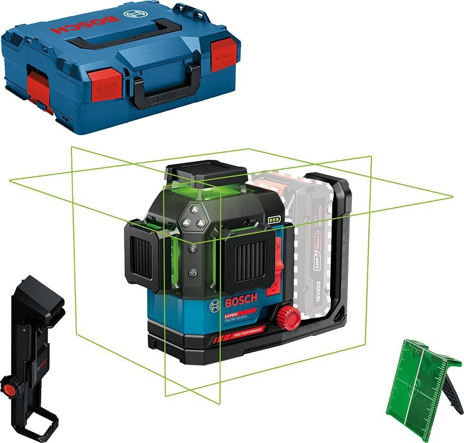 BOSCH EXPERT Linienlaser EXLL18V-120-33CG, DK20, L-BOXX