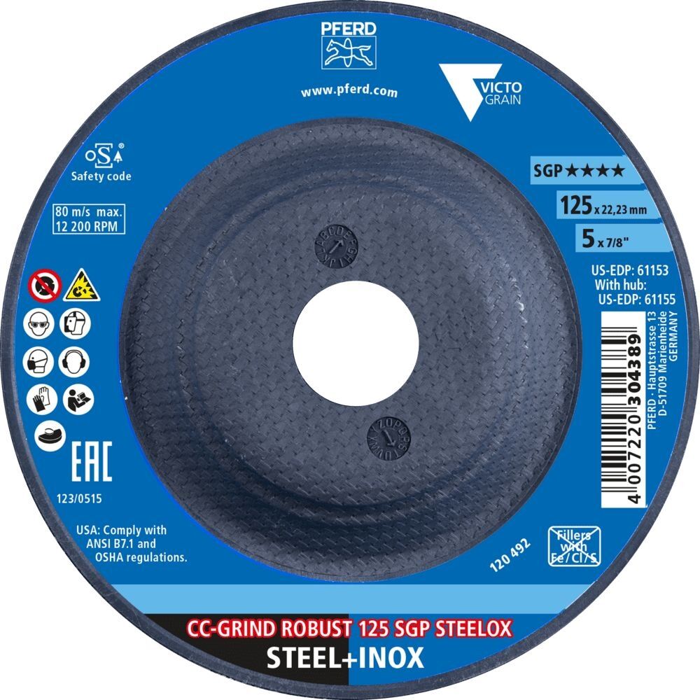 PFERD Schleifscheibe CC-GRIND-ROBUST SGP STEELOX 125mm