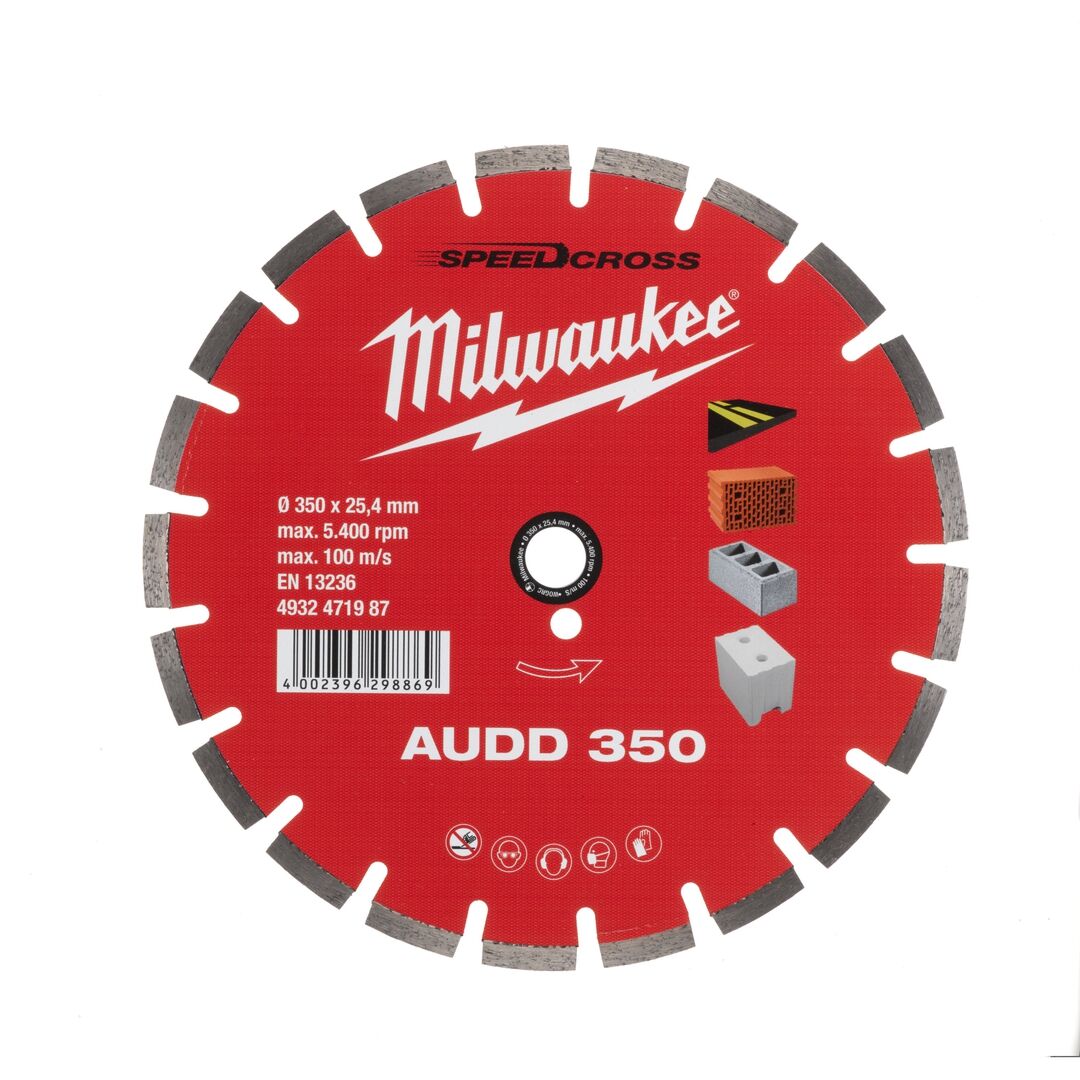 MILWAUKEE Diamanttrennscheibe Speedcross AUDD 350mm für abrasive Materialien