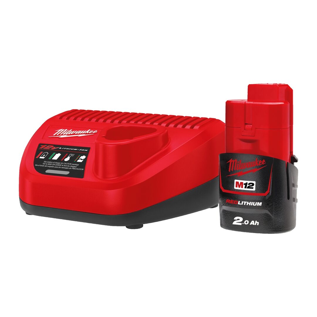 MILWAUKEE Starterset 12V M12NRG-201 1x12V 2Ah Akku Ladegerät im Karton