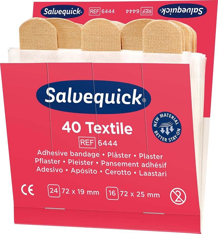 SALVEQUICK Nachfüllpack 6x40 Pflaster Textil