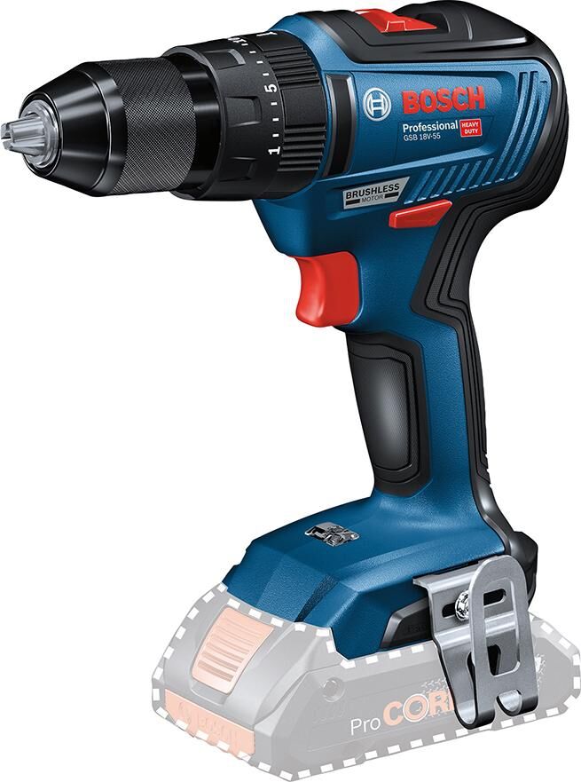 BOSCH Akku-Schlagbohrschrauber GSB 18V-55 ohne Akku & Ladegerät L-BOXX