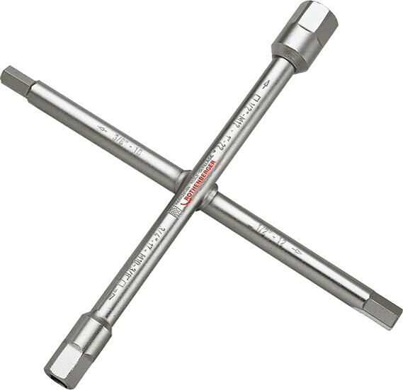 ROTHENBERGER Sanitär-Kreuzschlüssel 3/8-1/2-3/4-1"