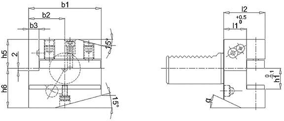 FORTIS VDI Radial Werkzeughalter Links B2 40x25mm