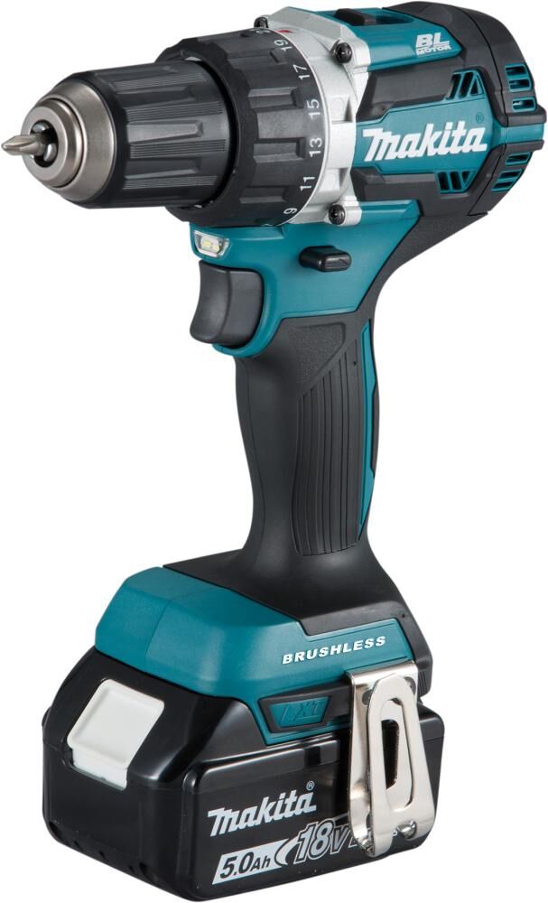 MAKITA Akku-Bohrschrauber DDF484RTJ 2x 5Ah Akkus Ladegerät MAKPAC