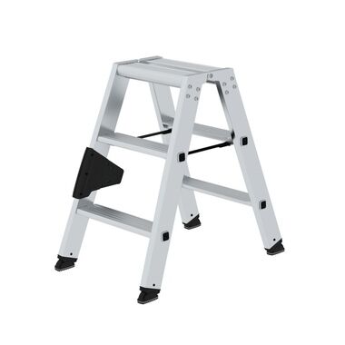 MUNK Stufen-Stehleiter Aluminium beidseitig begehbar 2x3 Stufen 40206