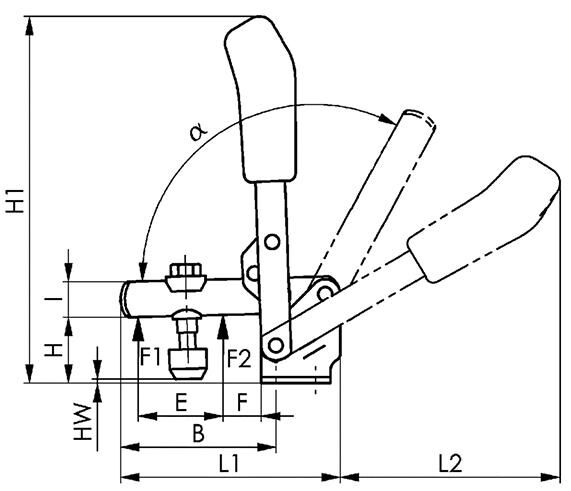 AMF Senkrechtspanner 6800 NI Gr. 1 rostfrei
