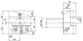 FORTIS VDI Radial Werkzeughalter Links B4 50x32mm Überkopf