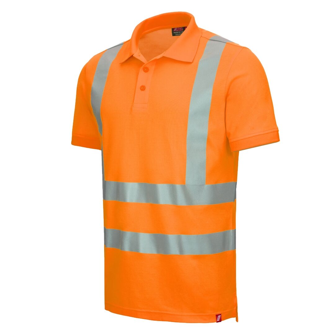 NITRAS MOTION TEX VIZ Polo-Shirt Kl. 2 Gr. 2XL hi-vis orange 7013