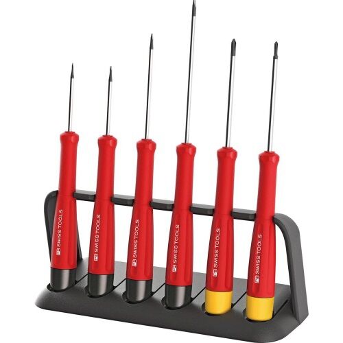 PB SWISS TOOLS Tools Elektronik- Schraubendreher-Set 6-tlg. Schlitz/PH