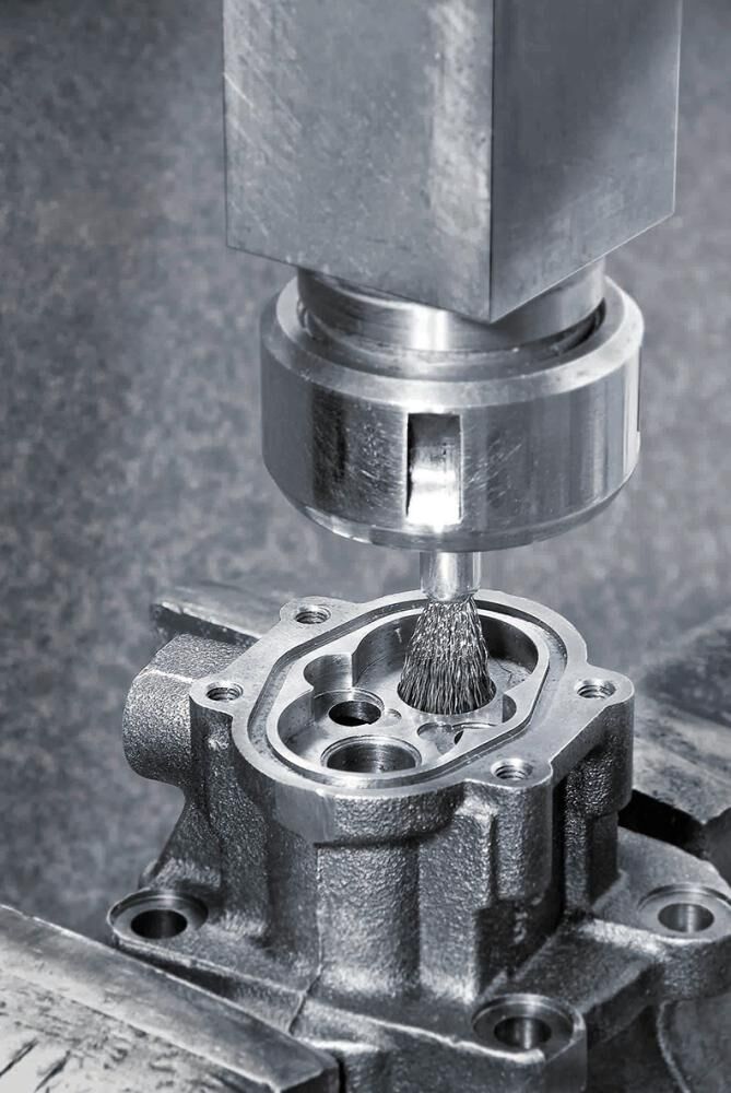 LESSMANN Pinselbürste Edelstahl gewellt 12x20/120x0,3mm