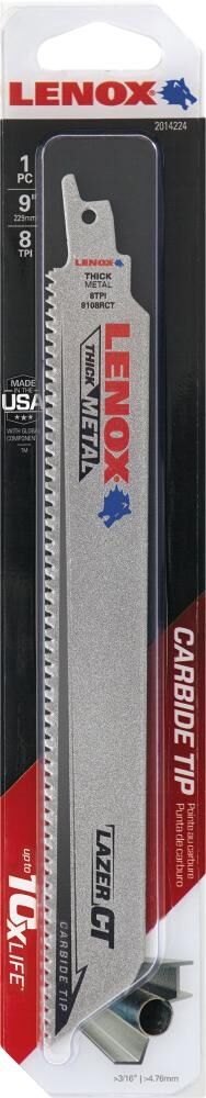 LENOX Säbelsägeblatt LAZER CT 229x25x1,3mm 8 Z 5 Stück