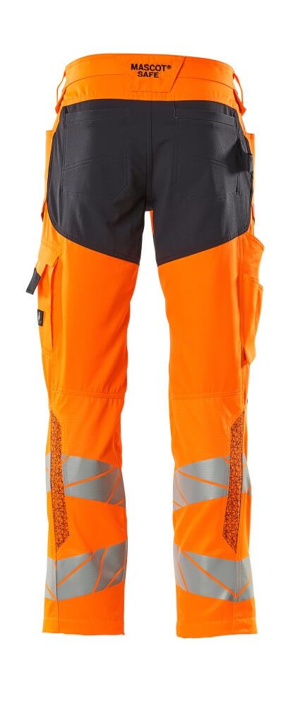 MASCOT Warnschutz-Bundhose Stretch Gr. 82C62 hi-vis orange/blau 19579-236