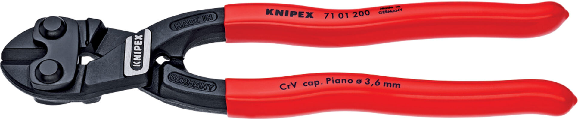 KNIPEX 71 01 200 CoBolt Kompakt- Bolzenschneider schwarz atrA 200mm