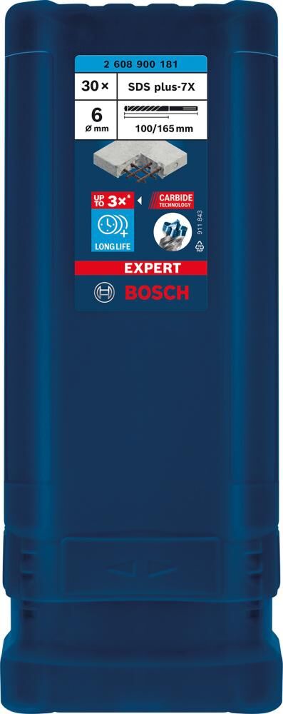 BOSCH Hammerbohrer SDS-plus 7x 6x100x165mm 30 St EXPERT