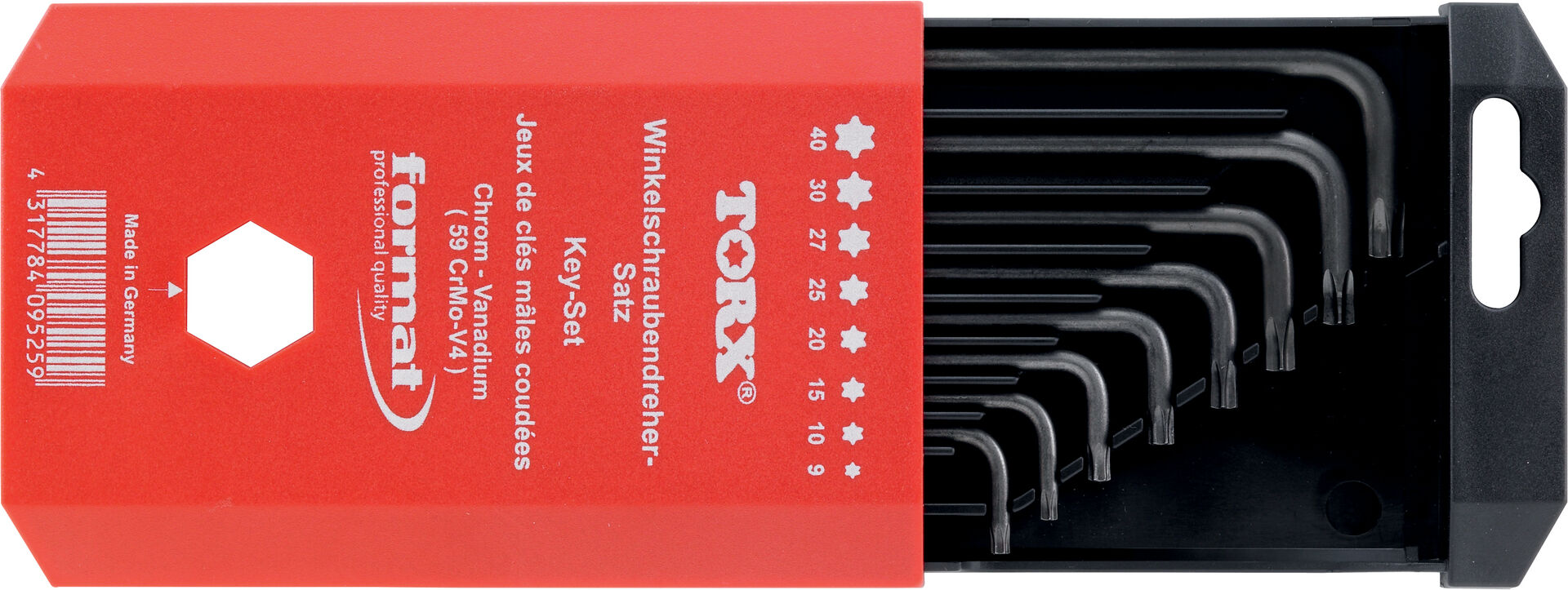 FORMAT Torx-Winkelschraubendreher-Set Torx T 9-T40