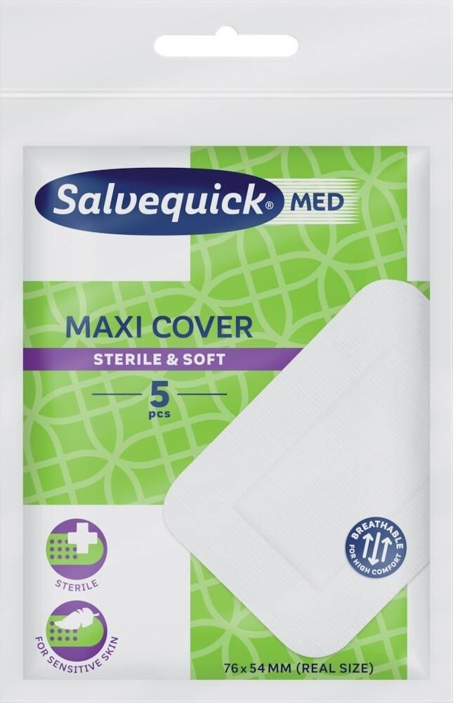 SALVEQUICK Maxi-Pflaster 76x54mm 5 Stück