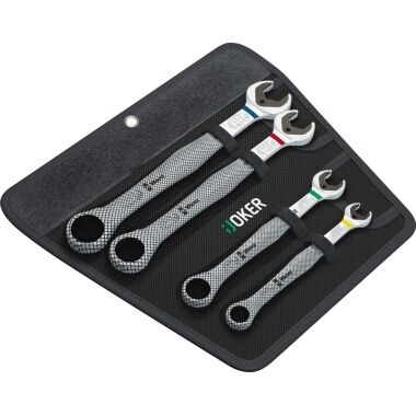 WERA Ringschlüssel Ratschenschlüssel Set 10-19mm 4-teilig JOKER