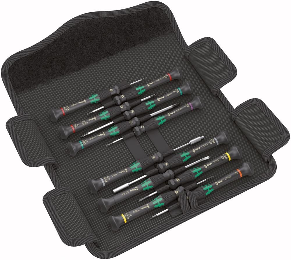 WERA Schraubendreher Set Kraftform Micro Electronics 12-teilig