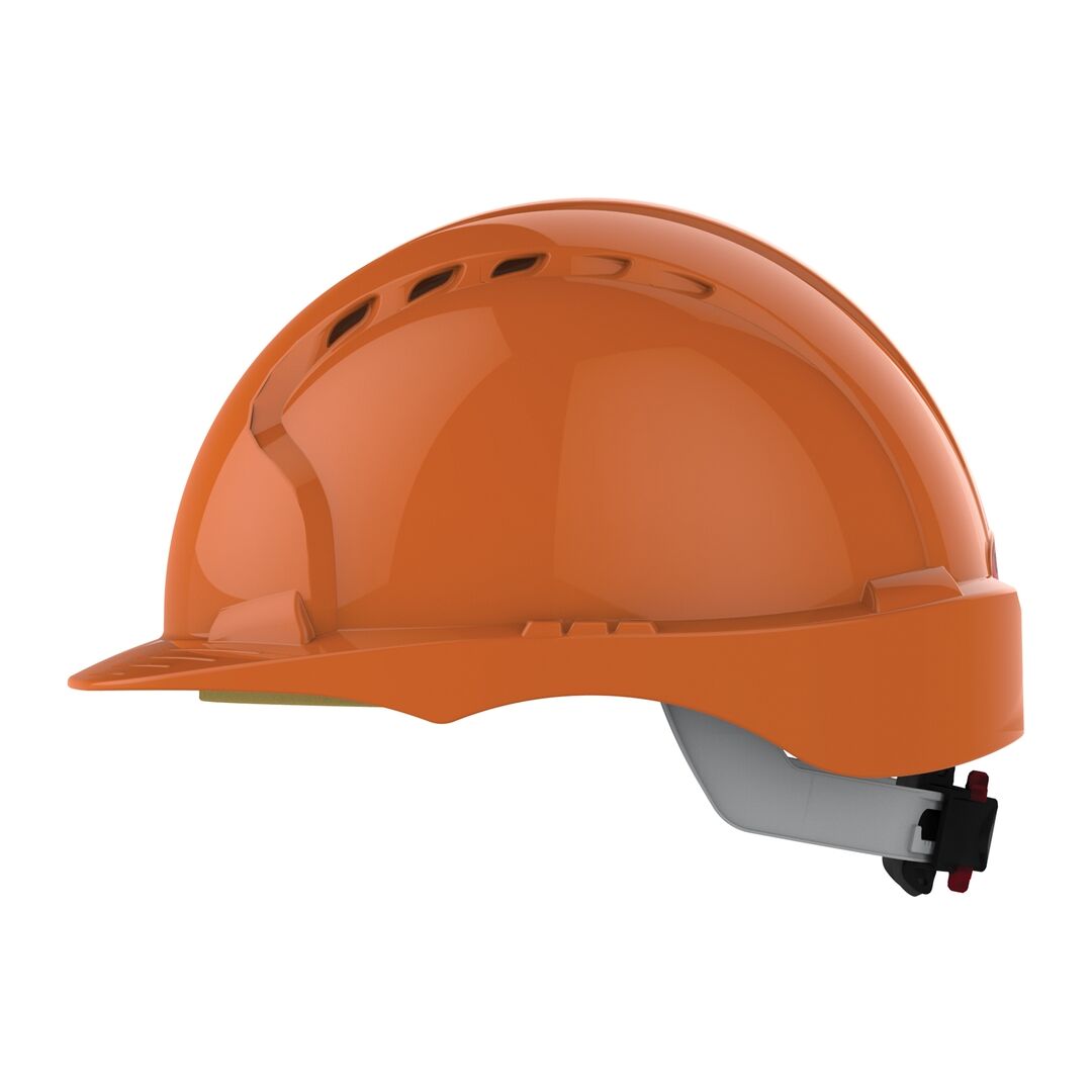 JSP Schutzhelm EVO3 AJF170 belüftet mit Schirm orange
