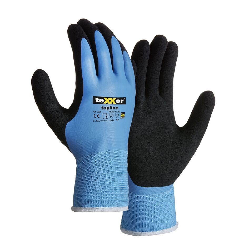 TEXXOR Winter-Schnittschutzhandschuhe Gr. 8 LATEX Schnittschutzklasse 4