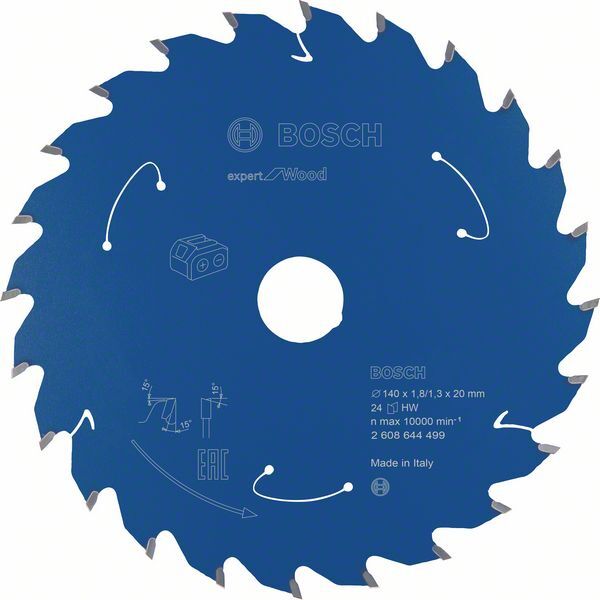 BOSCH Kreissägeblatt Expert for Wood 140x20x1,5/1,0mm 24 Z