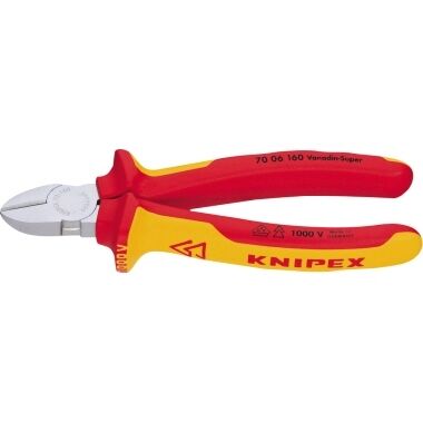 KNIPEX Seitenschneider 180mm Mehrkomponenten-Hülle isoliert verchromt VDE 70 06 180