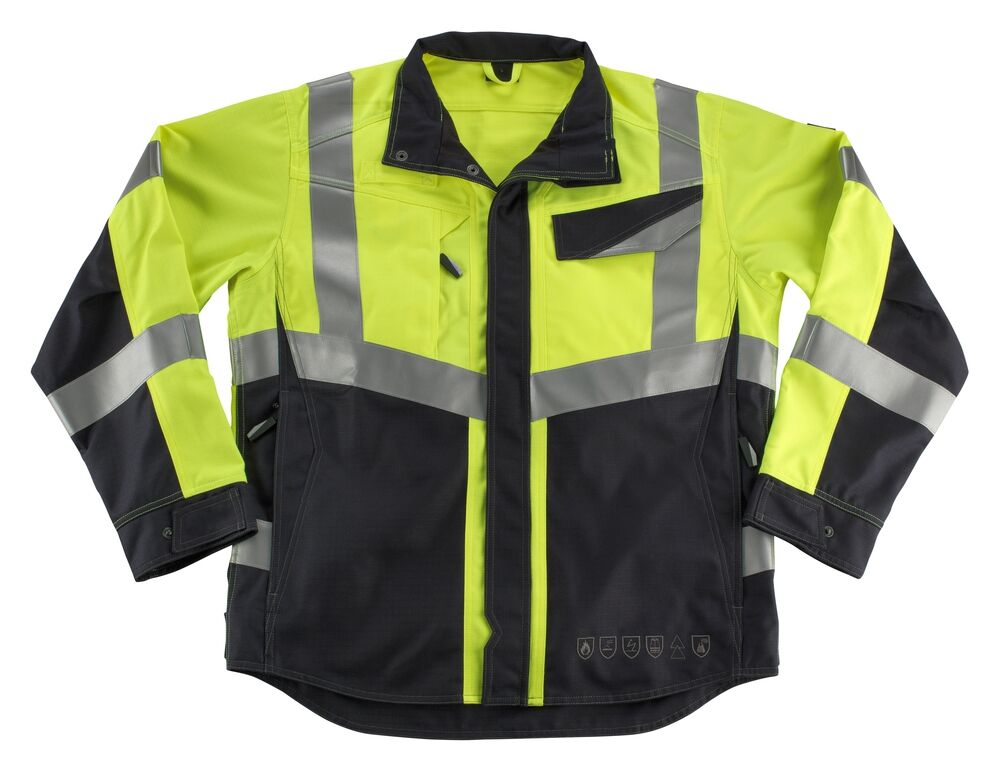MASCOT Warnschutz Arbeitsjacke Multisafe Biel Gr. M Hi-Vis gelb/schwarzblau 13809-216