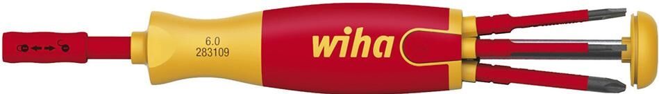 WIHA Schraubendreher VDE mit Bit Magazin Schlitz/PH 6-teilig