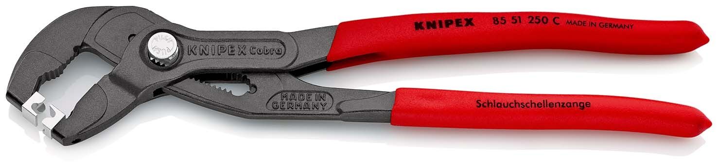 KNIPEX Schlauchschellenzange 250mm für Click-Schellen Kunststoff atramentiert 85 51 250 C