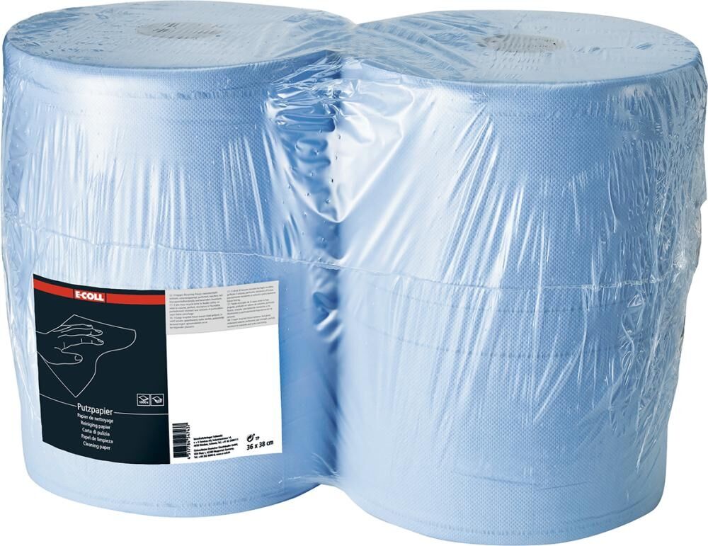 E-COLL Putzpapier blau 3-lagig 1000 Blatt 38x36cm