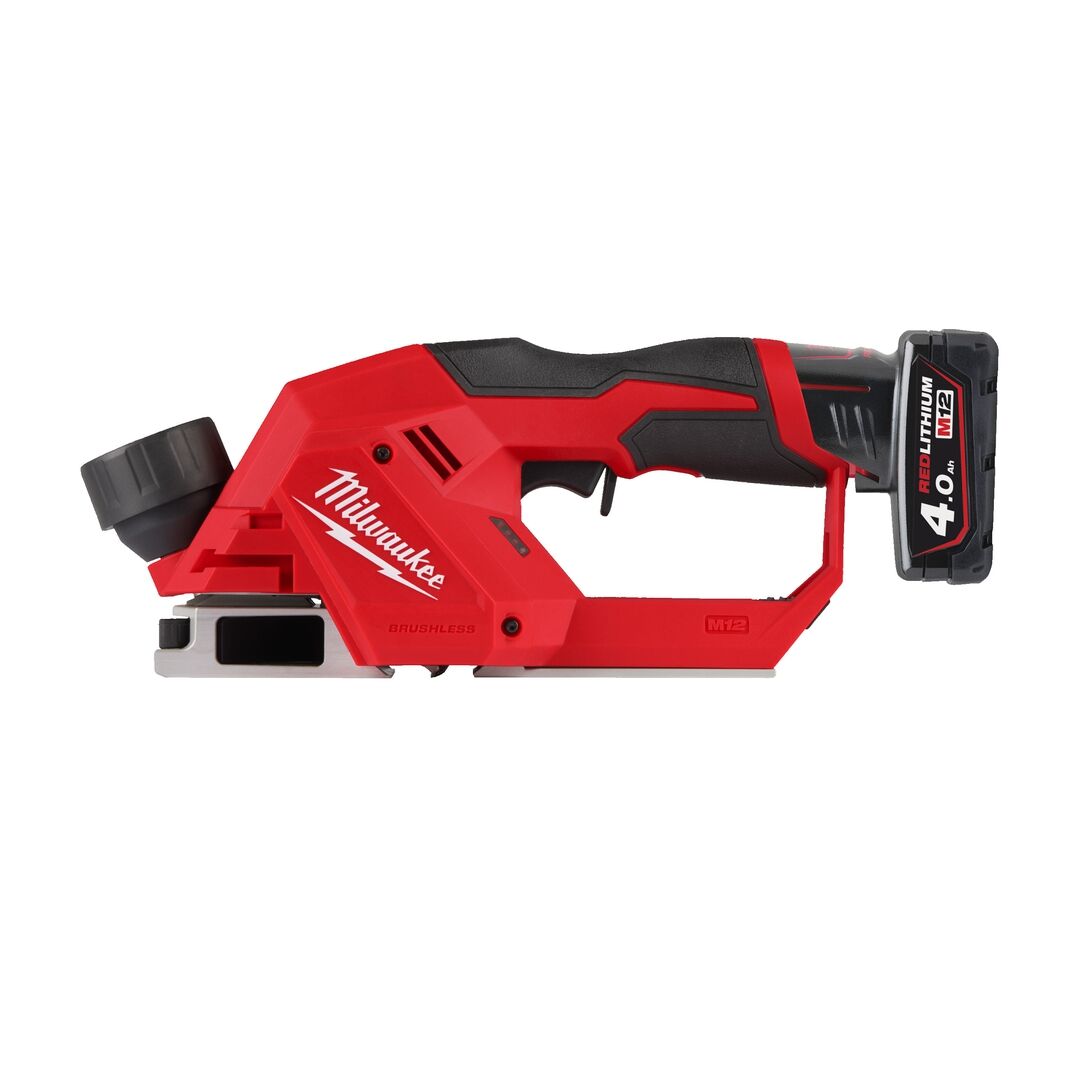 MILWAUKEE Akku-Hobel M12BLP-402X 2x12V 4Ah Ladegerät in HD Box