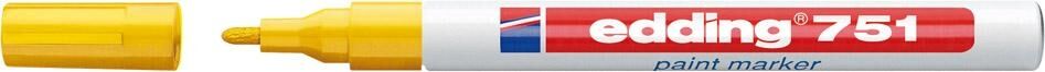 EDDING Lackmarker 751 4-751005 1-2mm Rundspitze permanent gelb