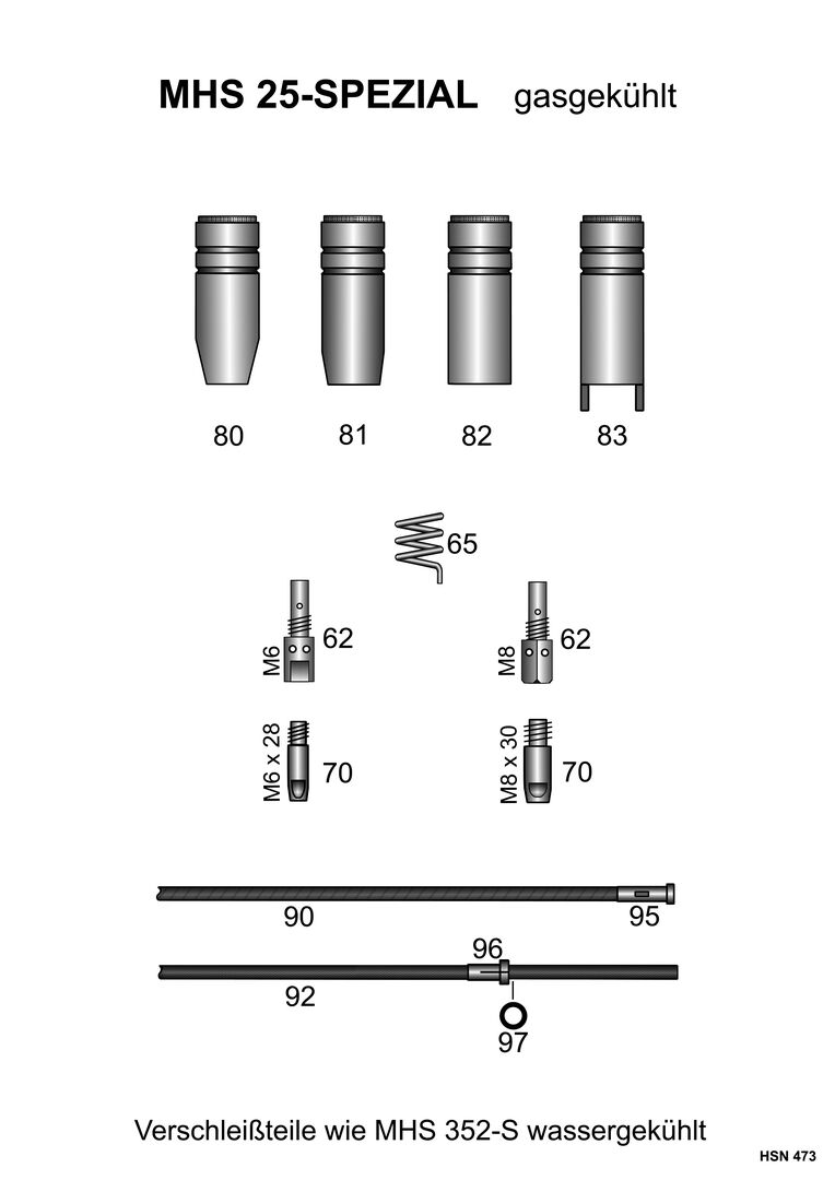 HOLCH Stromdüse M8 vernickelt 1,0