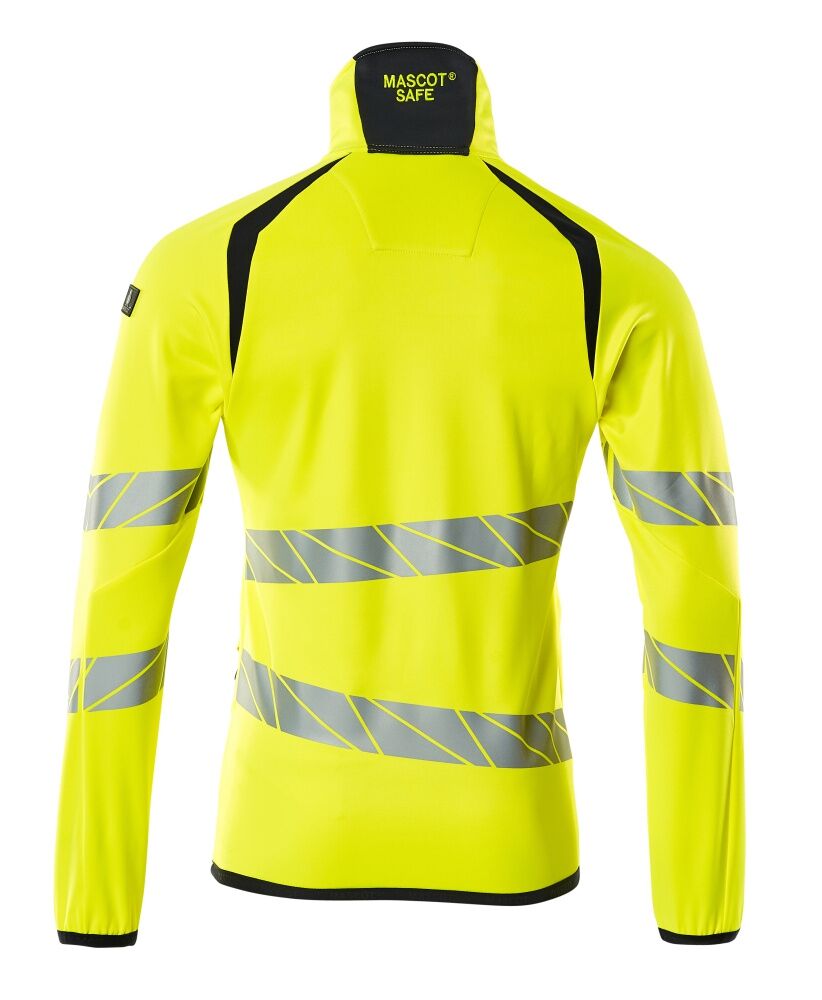 MASCOT Warnschutz-Fleece-Pullover Gr. 3XL Reißverschluss hi-vis gelb/schwarzblau 19103-315