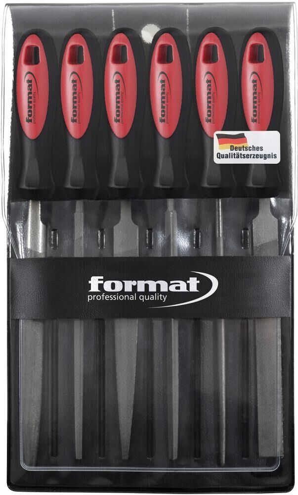 FORMAT Schlüsselfeilen Set 6-teilig 100mm H 2 Zweikomponenten-Heft