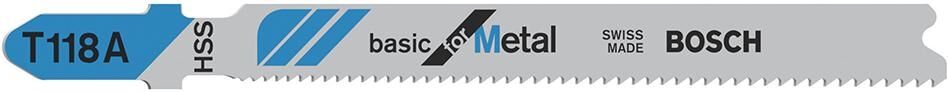 BOSCH Stichsägeblatt Basic for Metal T 118 A 5 Stück