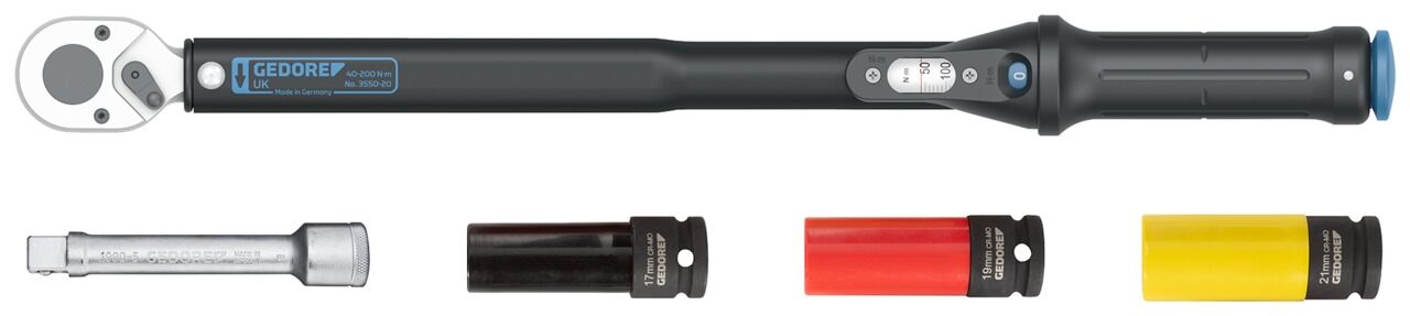 GEDORE Drehmomentschlüssel Torcoflex Set UK 5-teilig 3550-UK-LS4 3107027
