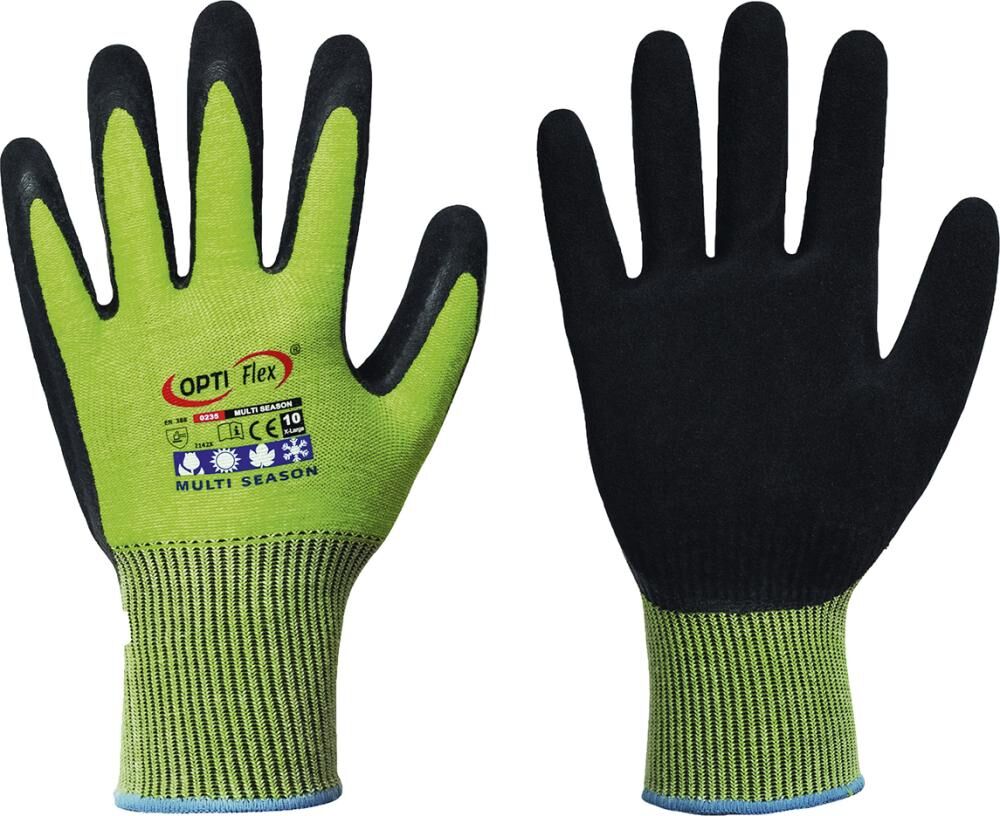 OPTIFLEX Strickhandschuhe MULTI SEASON Gr. 8 neongrün/schwarz 0235